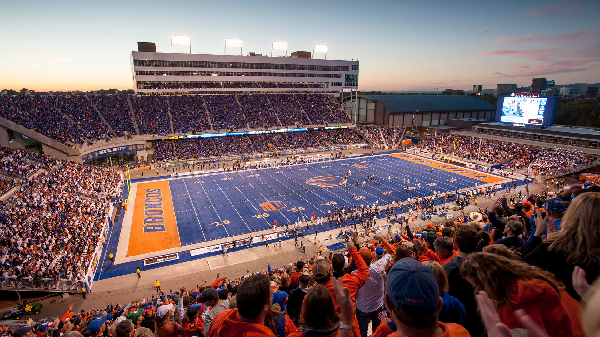 Boise State blue turf on game day