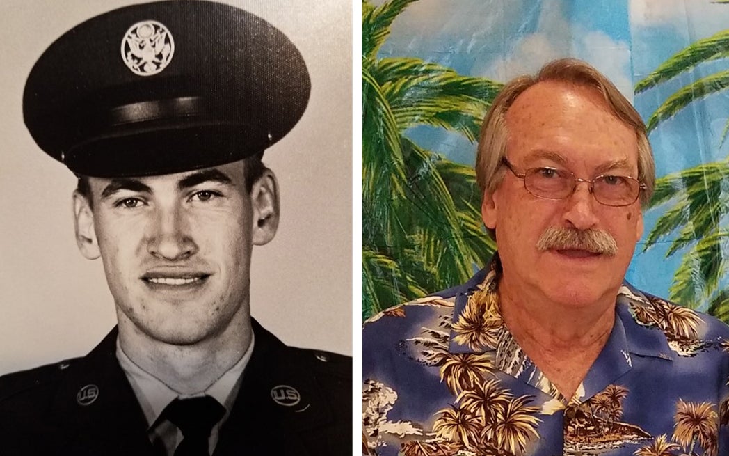 Jerry Ransom Military photo then and now