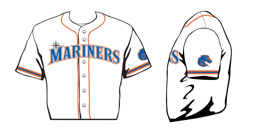 Co-branded Boise State and Mariners jersey