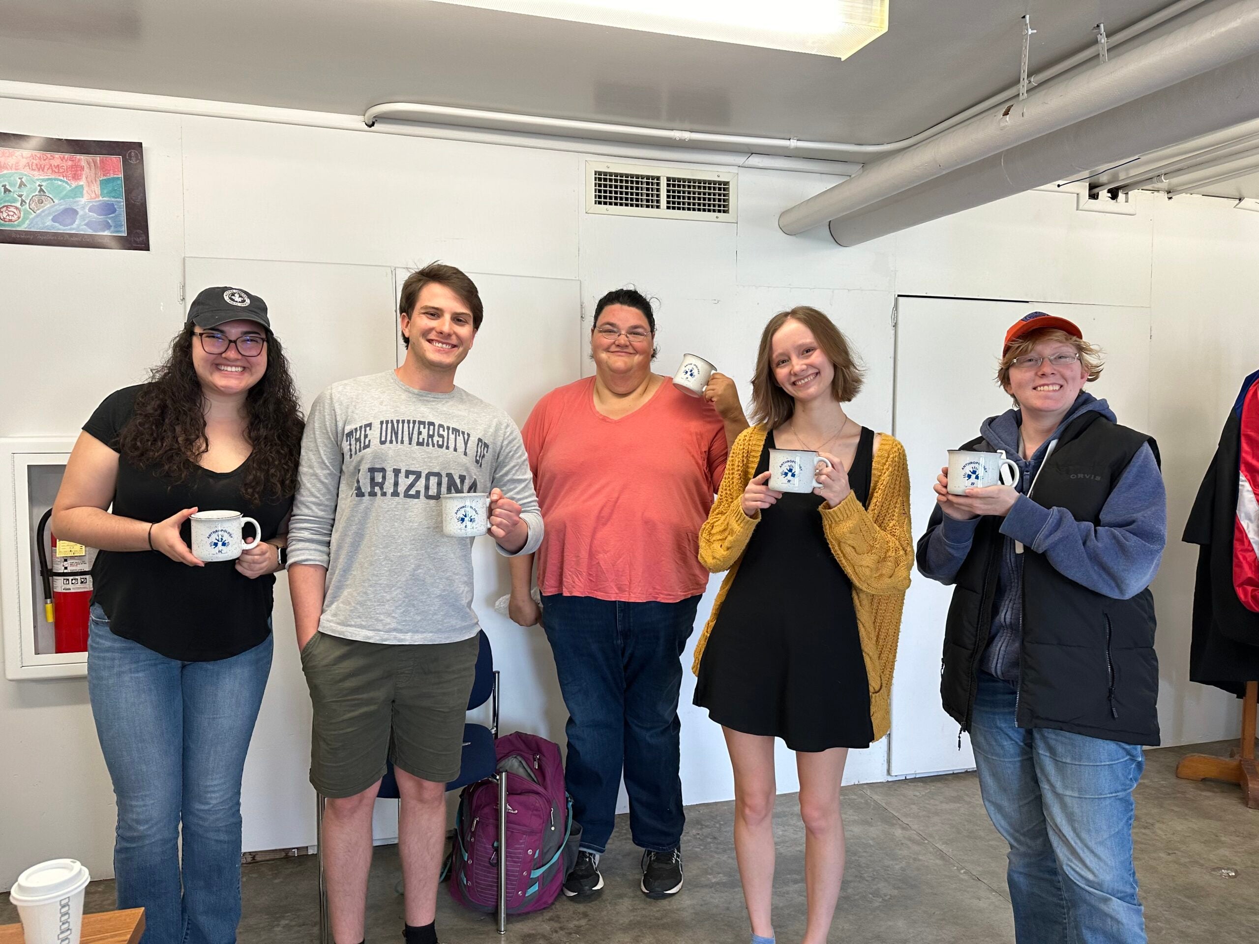 Graduate students at coffee hour