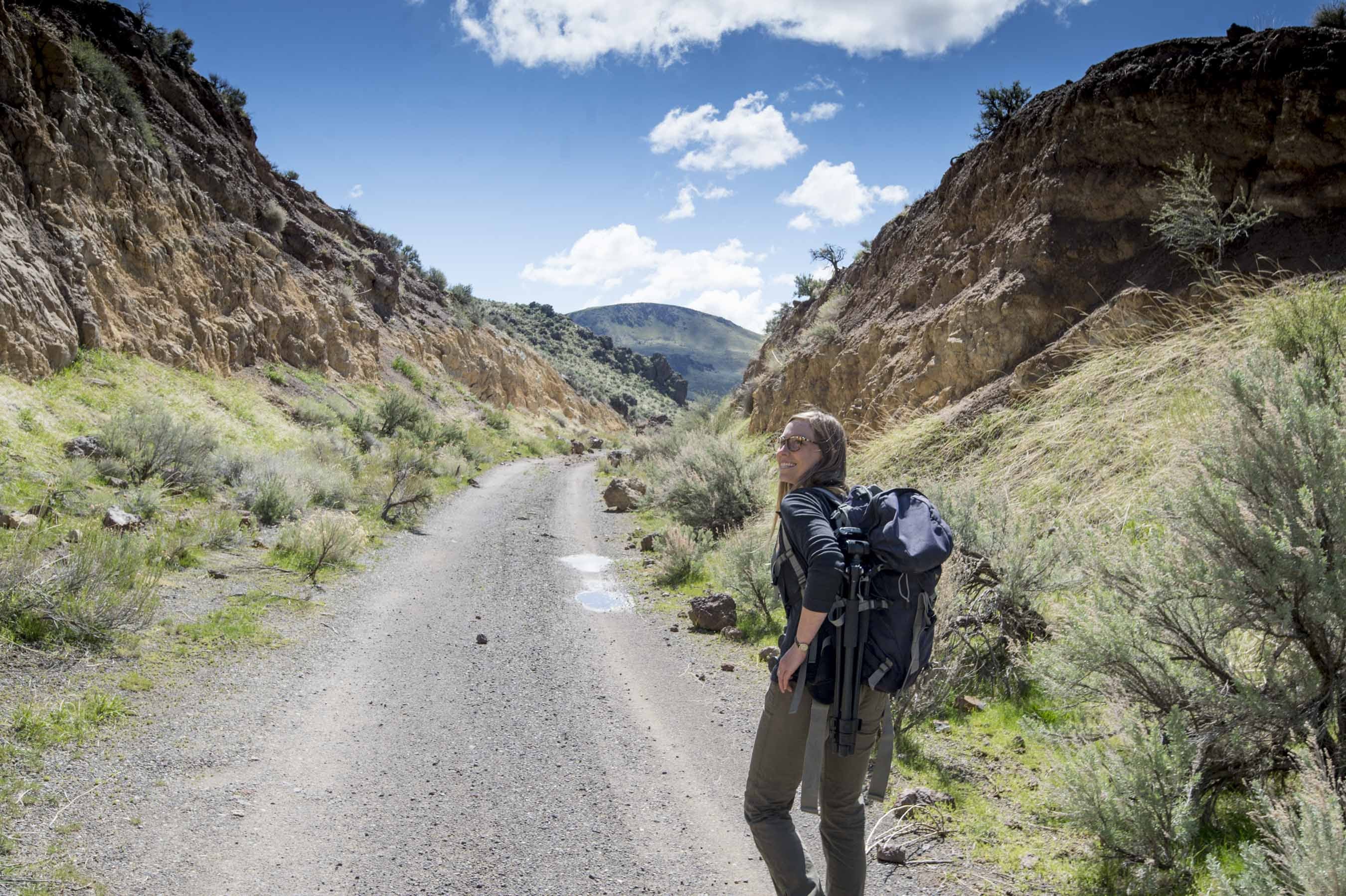 Caitlin Davis hiking