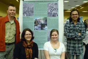 students presenting research