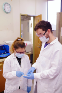 Students working in lab