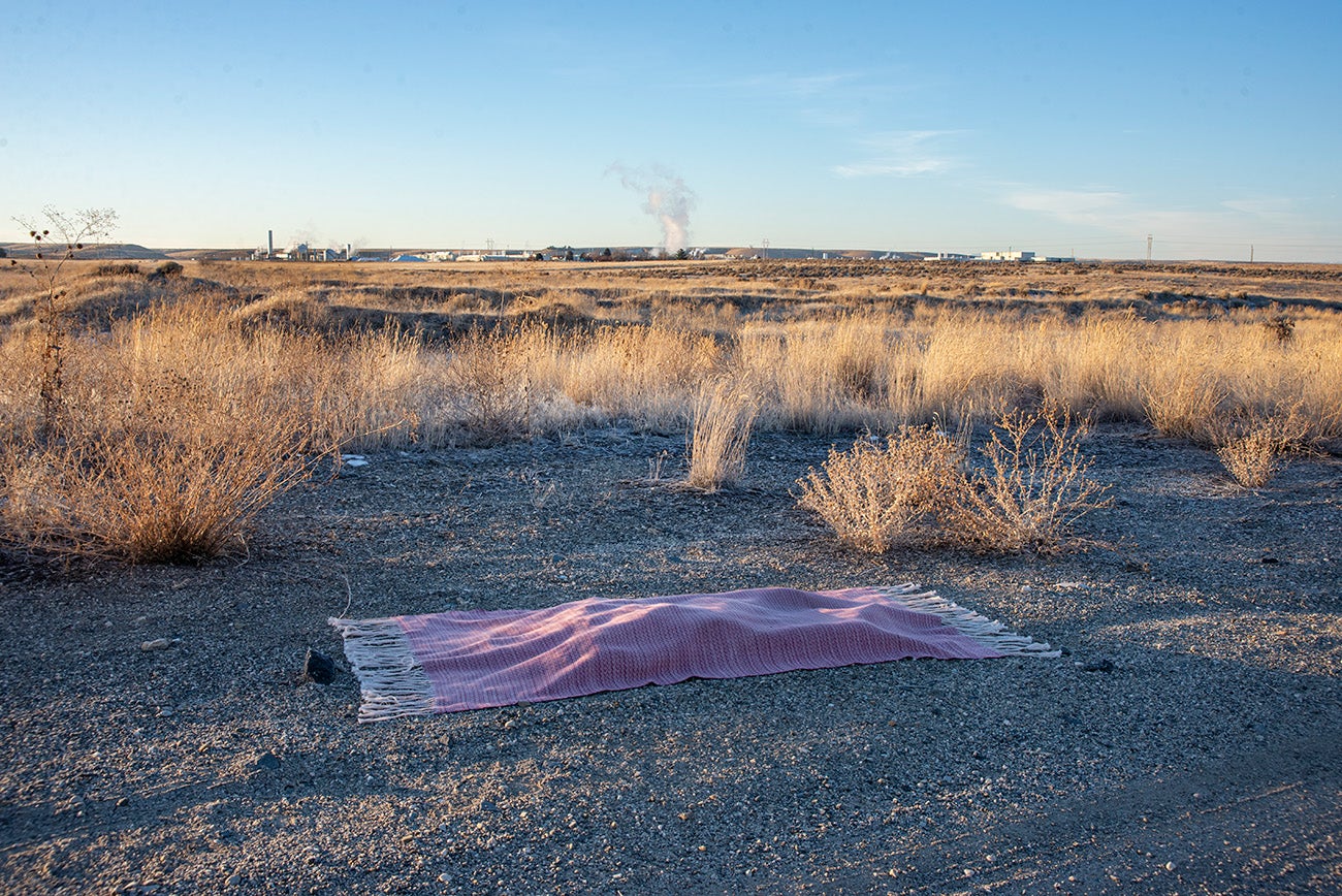 "A Shroud for Ermelinda Garza" by Carrie Quinney, photographer, and Lily Lee, textile artist
