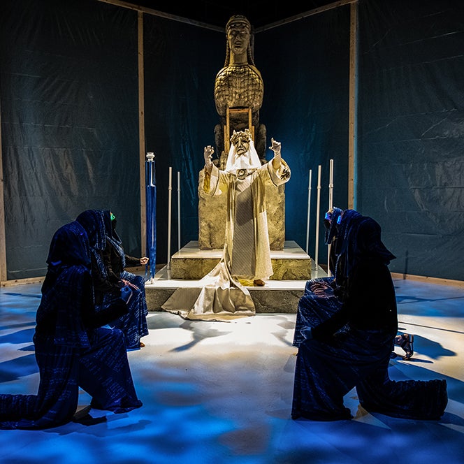 Scenes from Boise State's Department of Theatre, Film and Creative Writing's production of "Oedipus Tremendous" in fall 2021