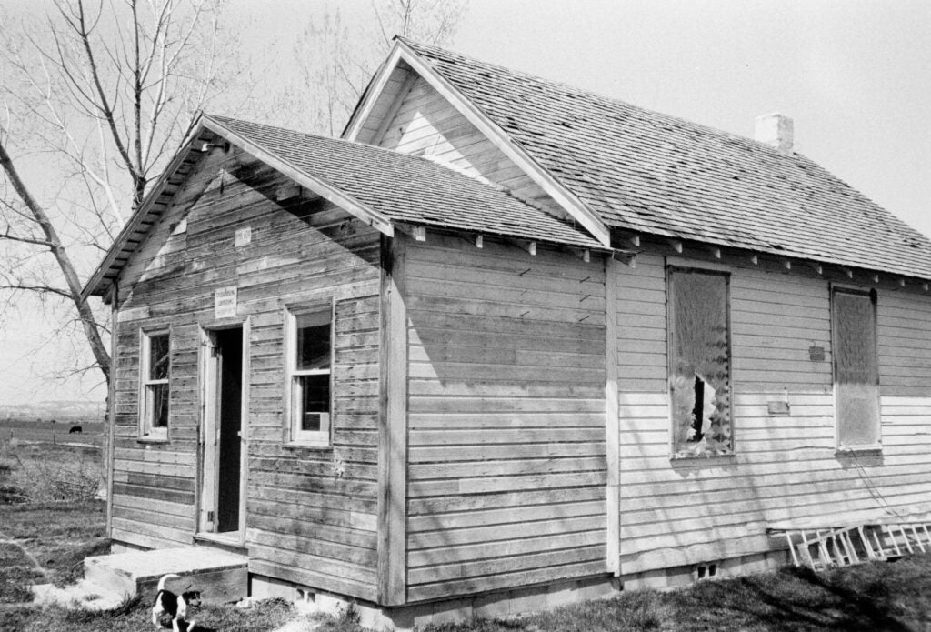 Historic photo of Opaline School in Owyhee County, Idaho