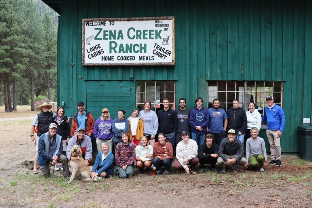 Group of students at Zena Creek Ranch
