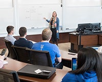 instructor in front of class