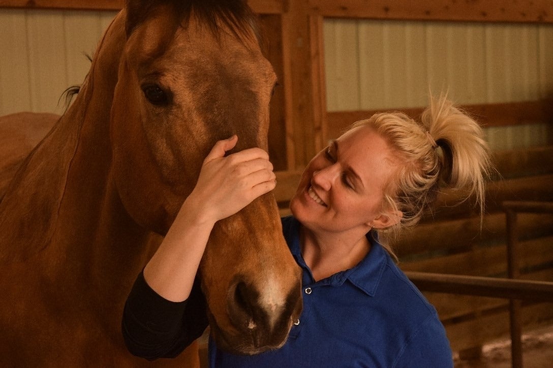 Amanda Miller with a horse