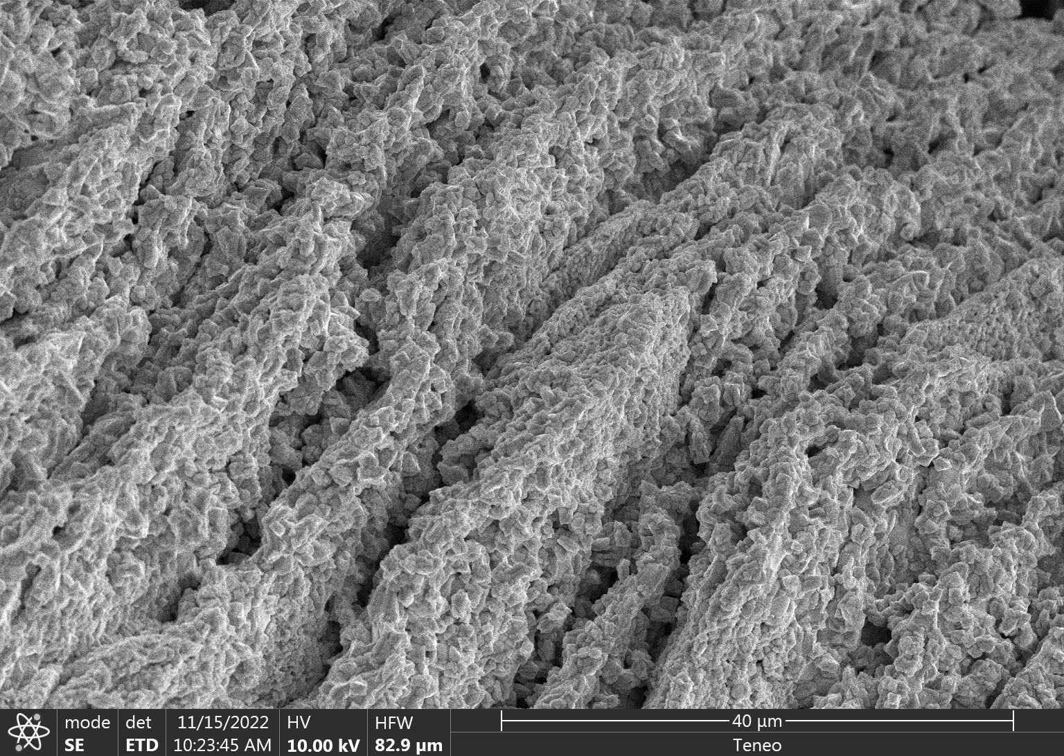 A flake of nitrided dysprosium