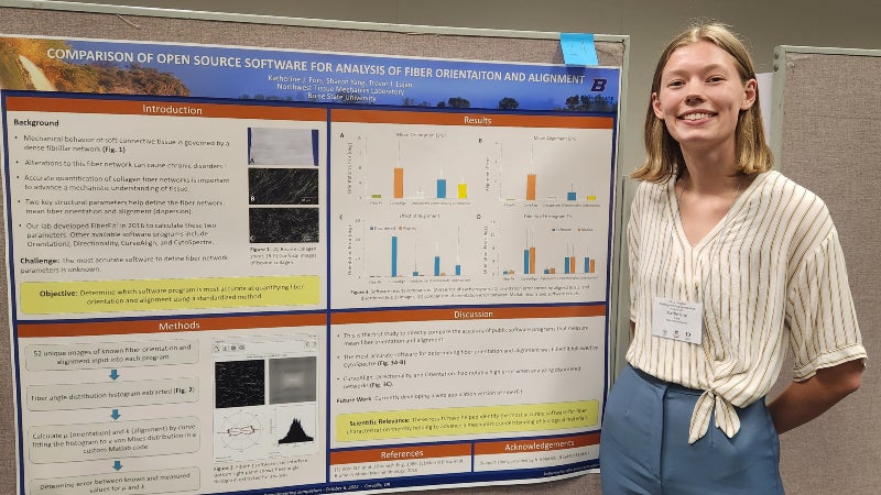 Katherine Fors with poster at 2022 OBS
