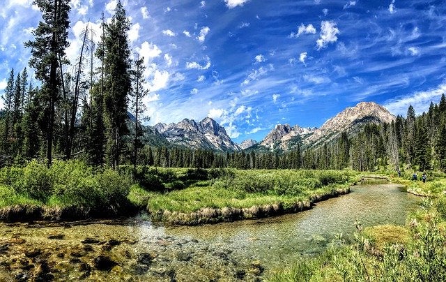 Idaho wilderness - valley and mountains