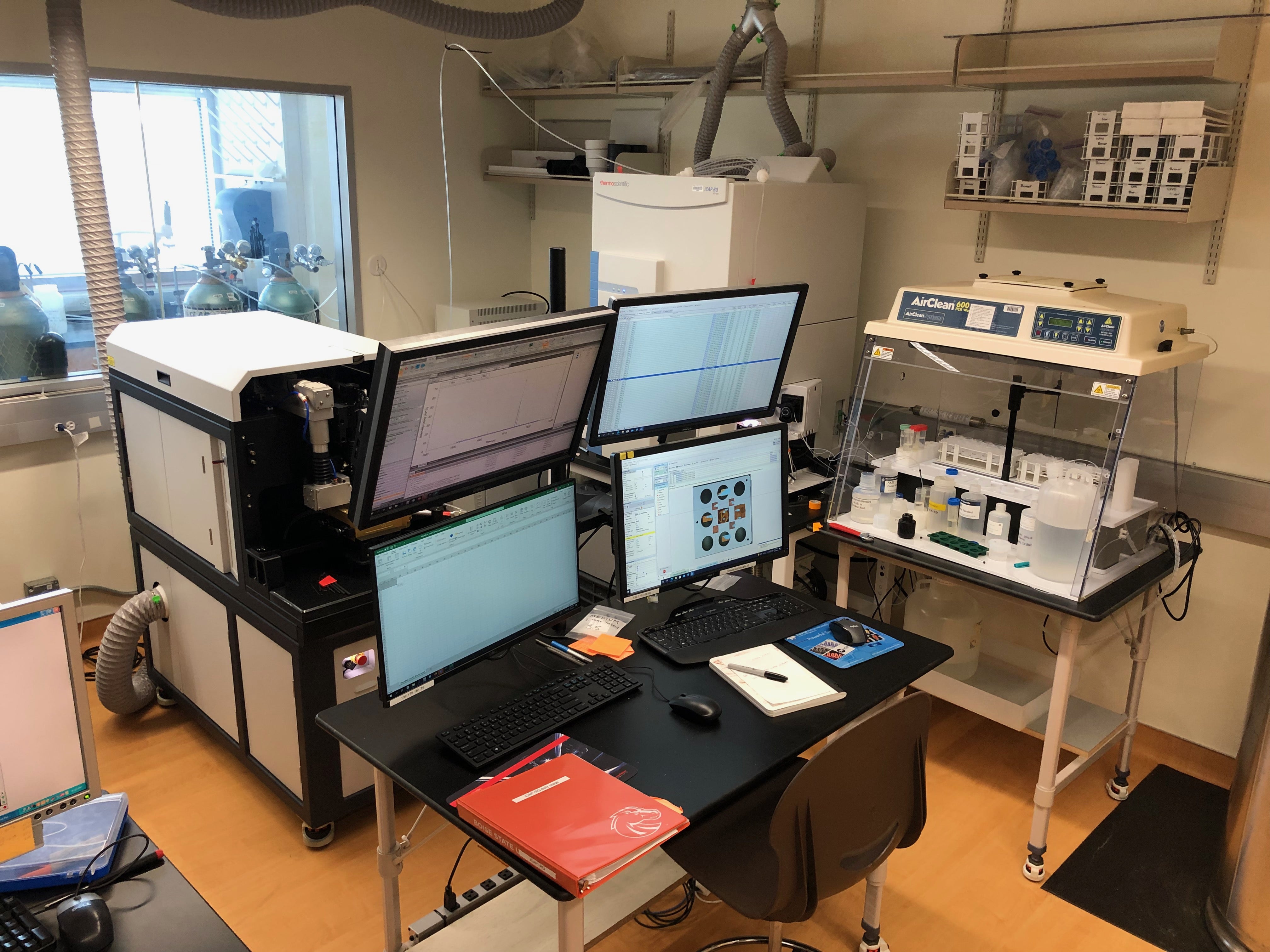 Laser ablation lab equipment.