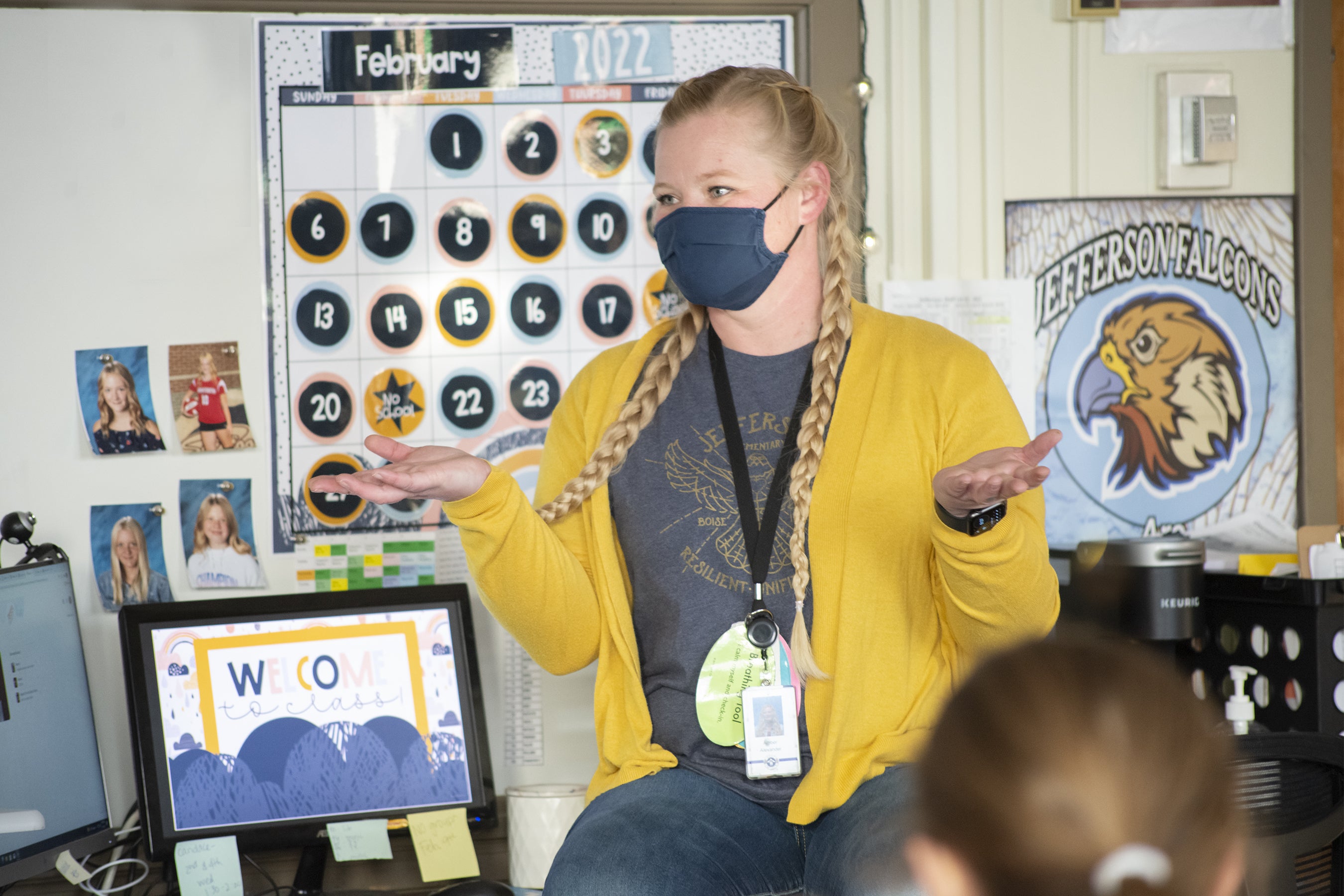 Graduate Amber Alexander in her classroom
