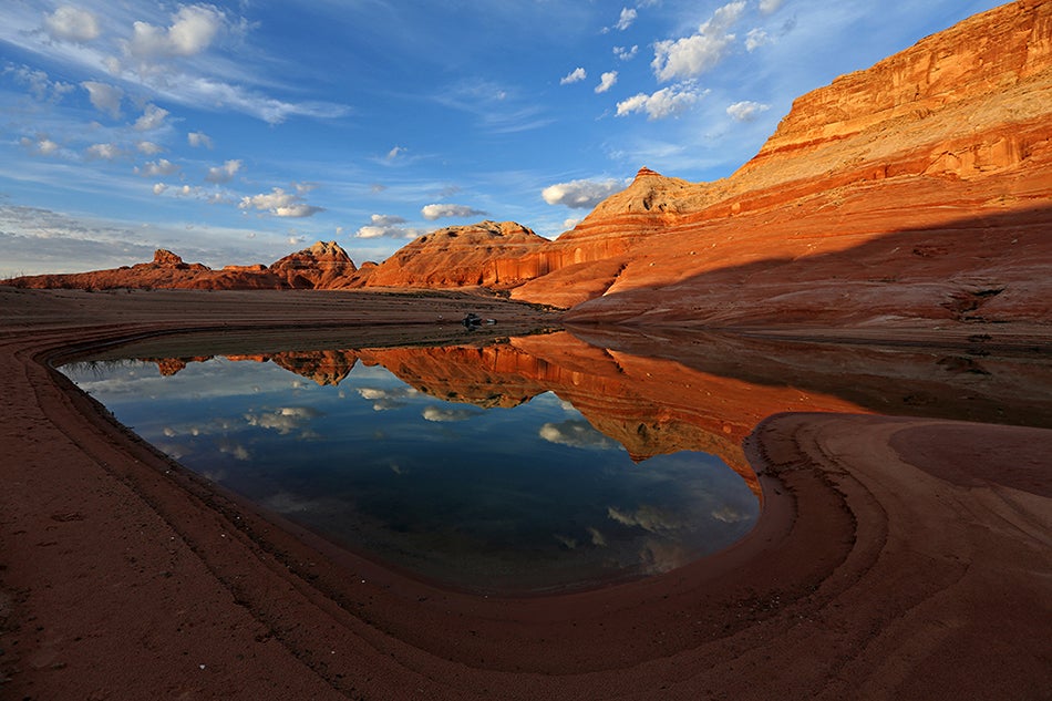 desert landscape at sunset