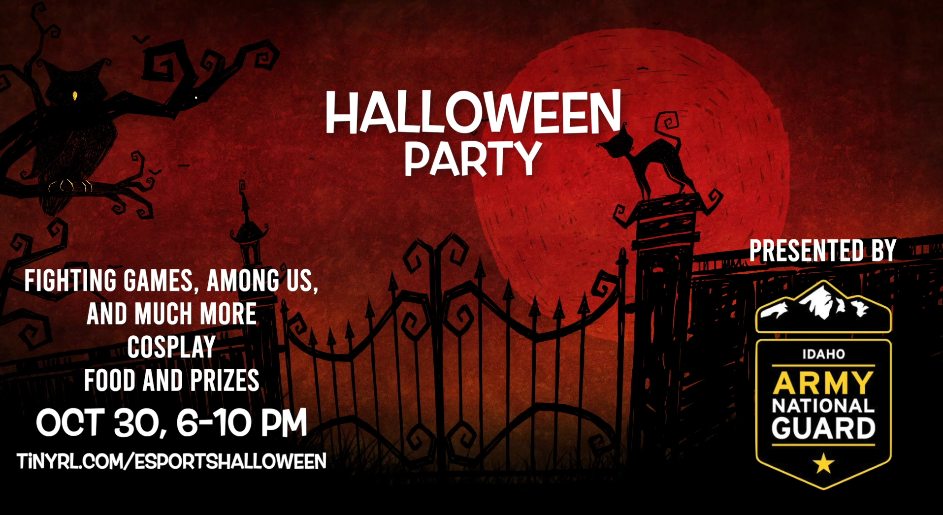 Halloween party flyer, october 30, 6-10pm.
