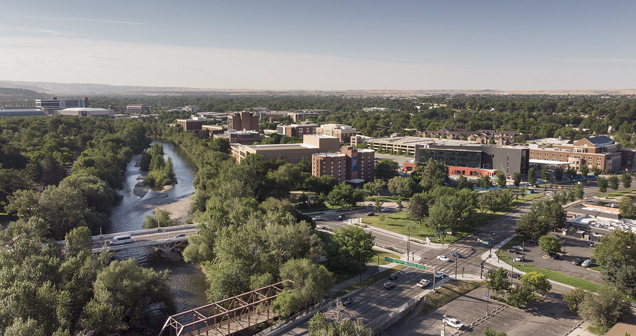 Aerial picture Boise State campus