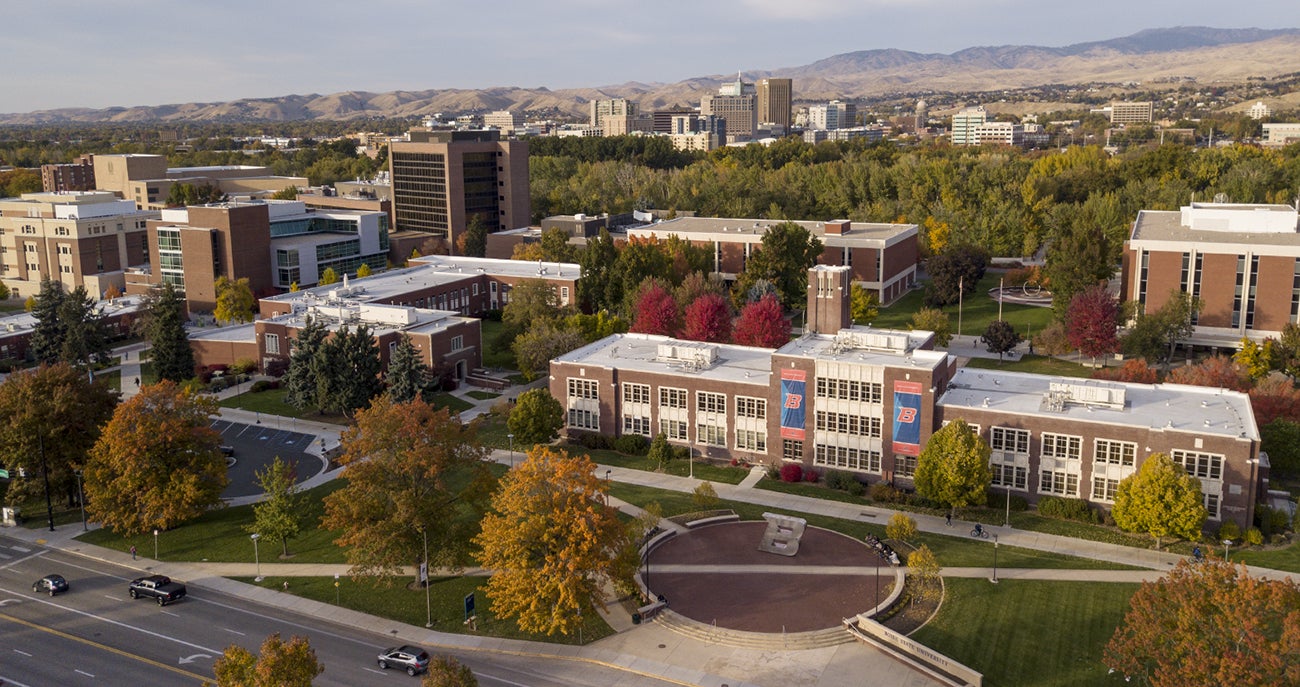 Aerial view of campus.