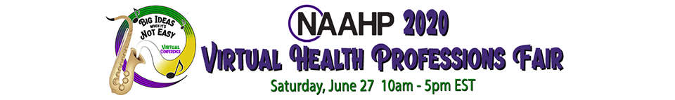 NAAHP 2020 virtual Health Professions Banner