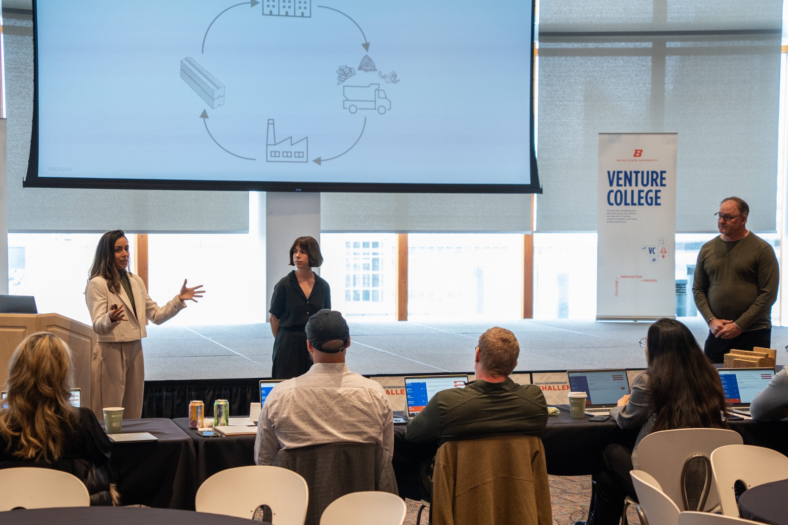 Participants pitching at Idaho Entrepreneur Challenge