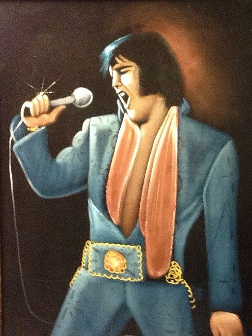 Elvis velvet painting