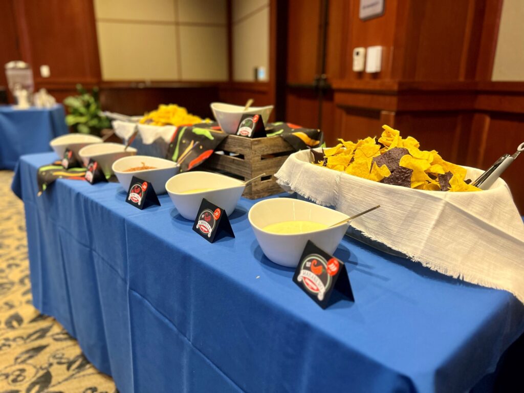 Chips and salsa buffet. 