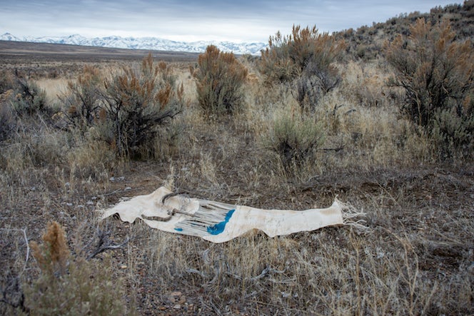 A shroud woven by Lily Lee in the spot where the body of an unknown woman was found