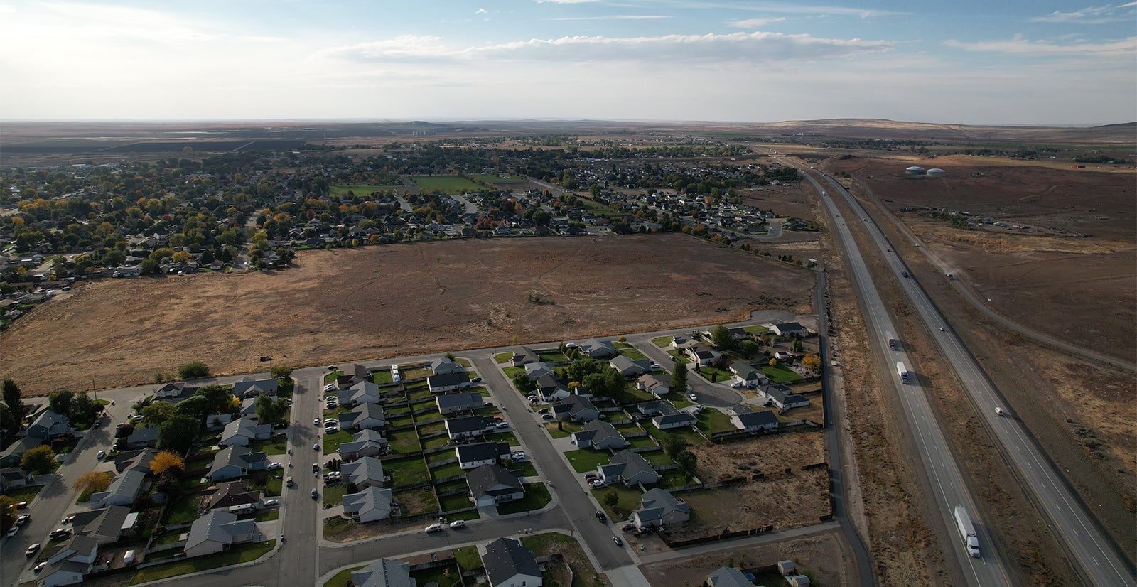 drone photo of Mountain Home community