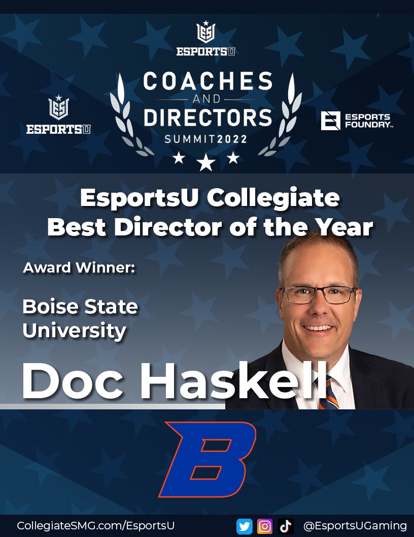Esports head coach, Doc Haskell, named Best EsportsU Director of 2022