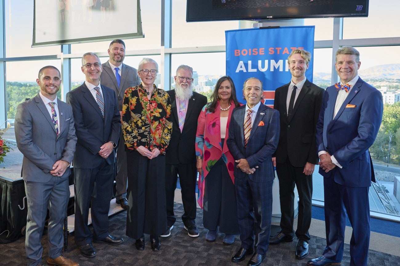 Group photo of distinguished alumni