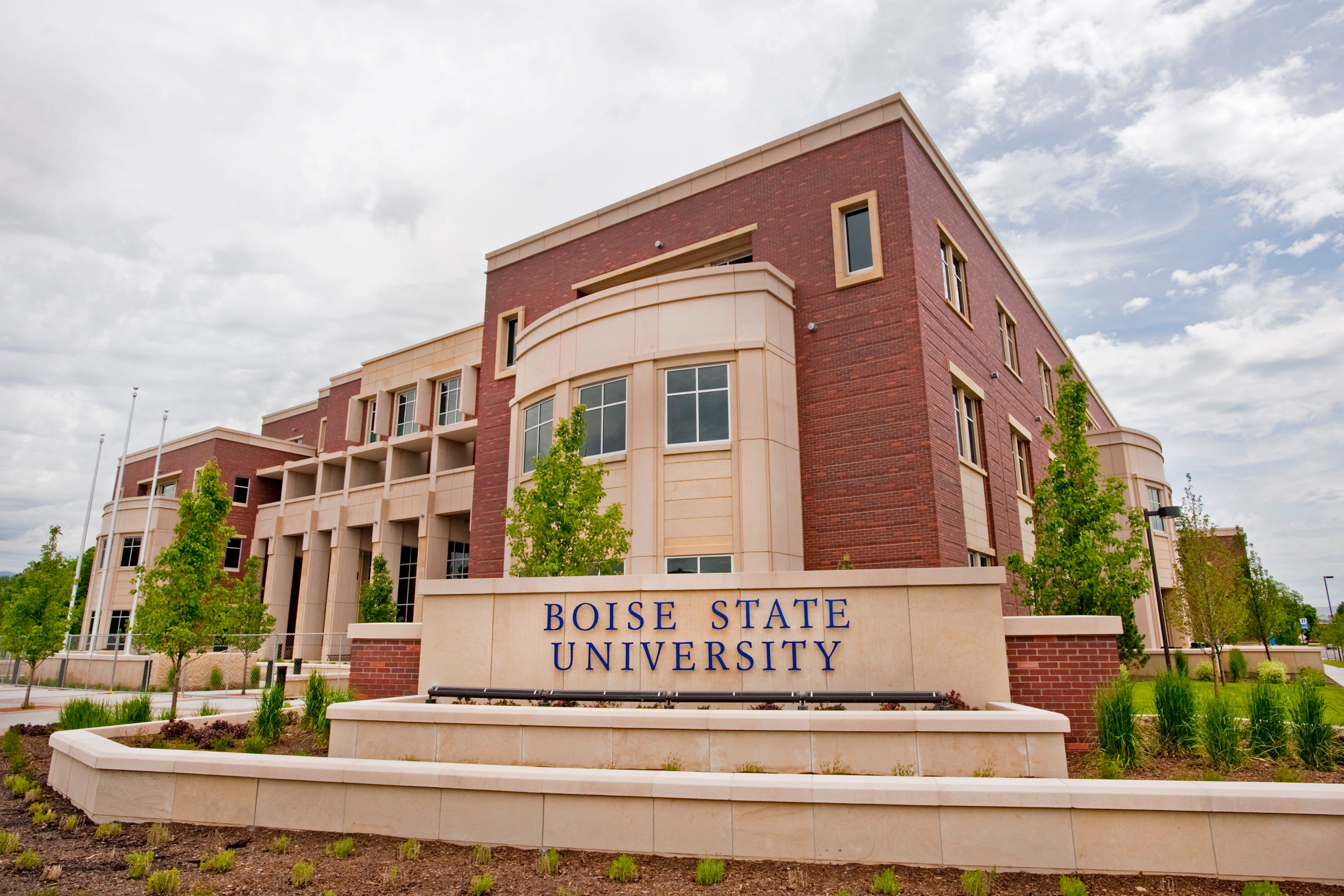 Exterior photo of the Micron Business and Economics Building.