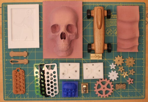 Photo of things made on the CNC machine.