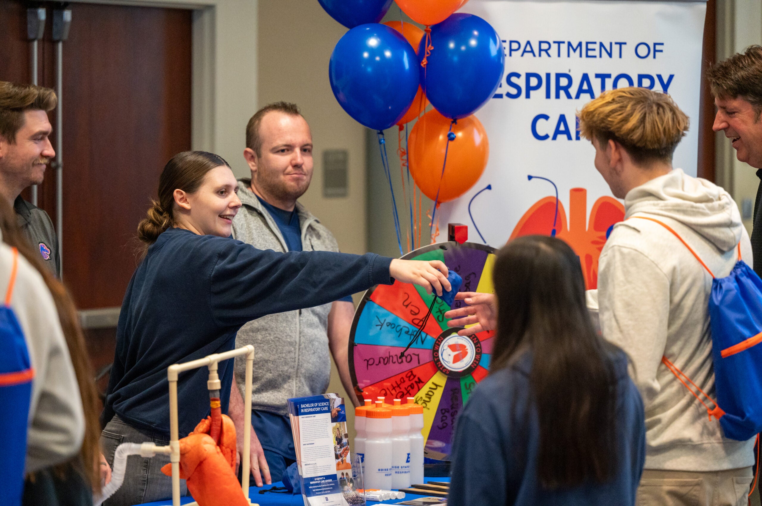 Bronco day booth and participants