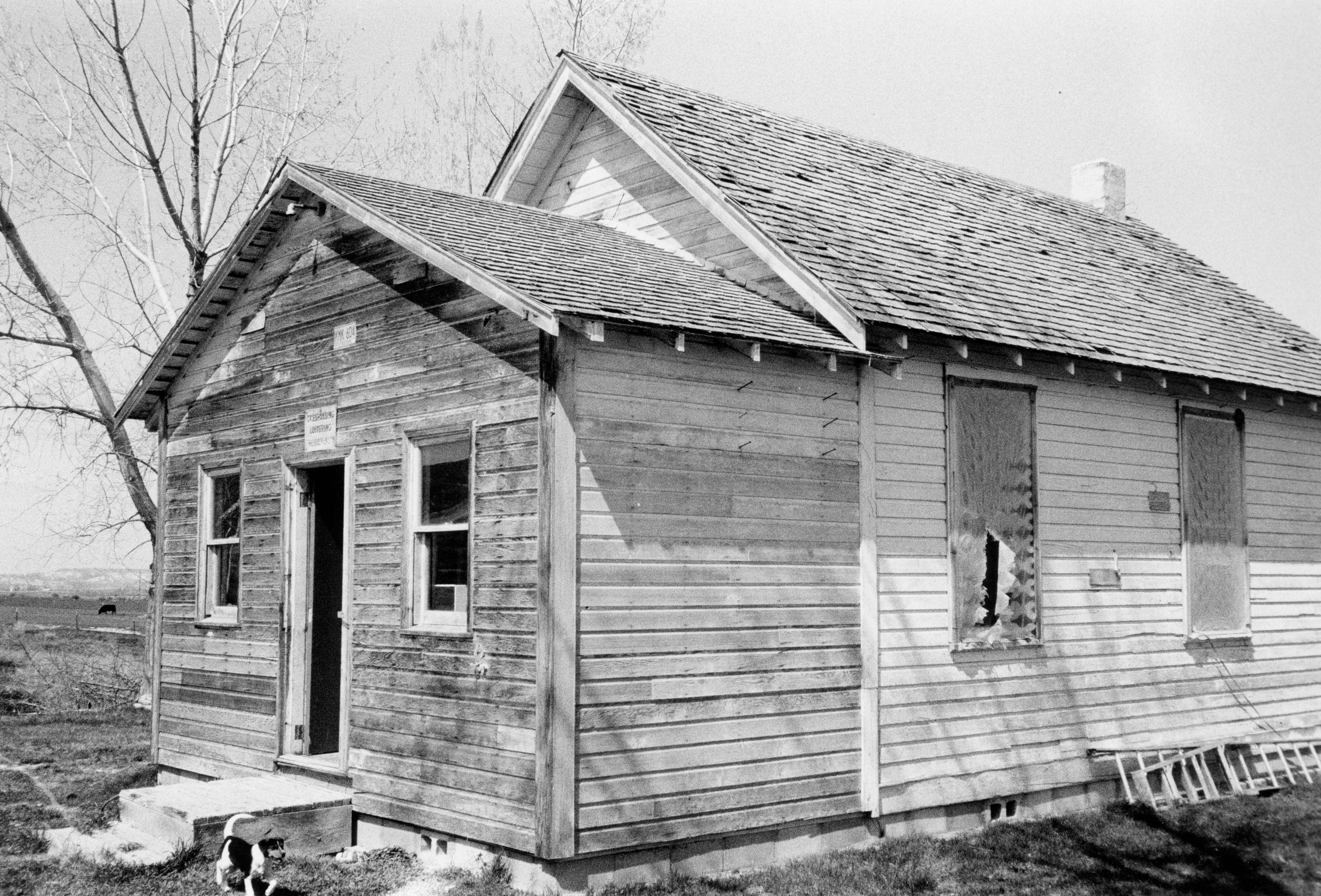 Historic photo of the Opaline School on site in Owyhee County, Idaho