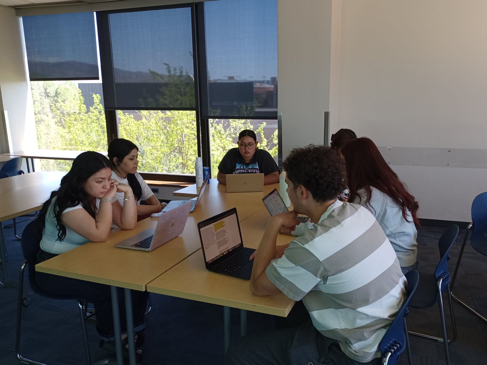 Boise State students working on campus