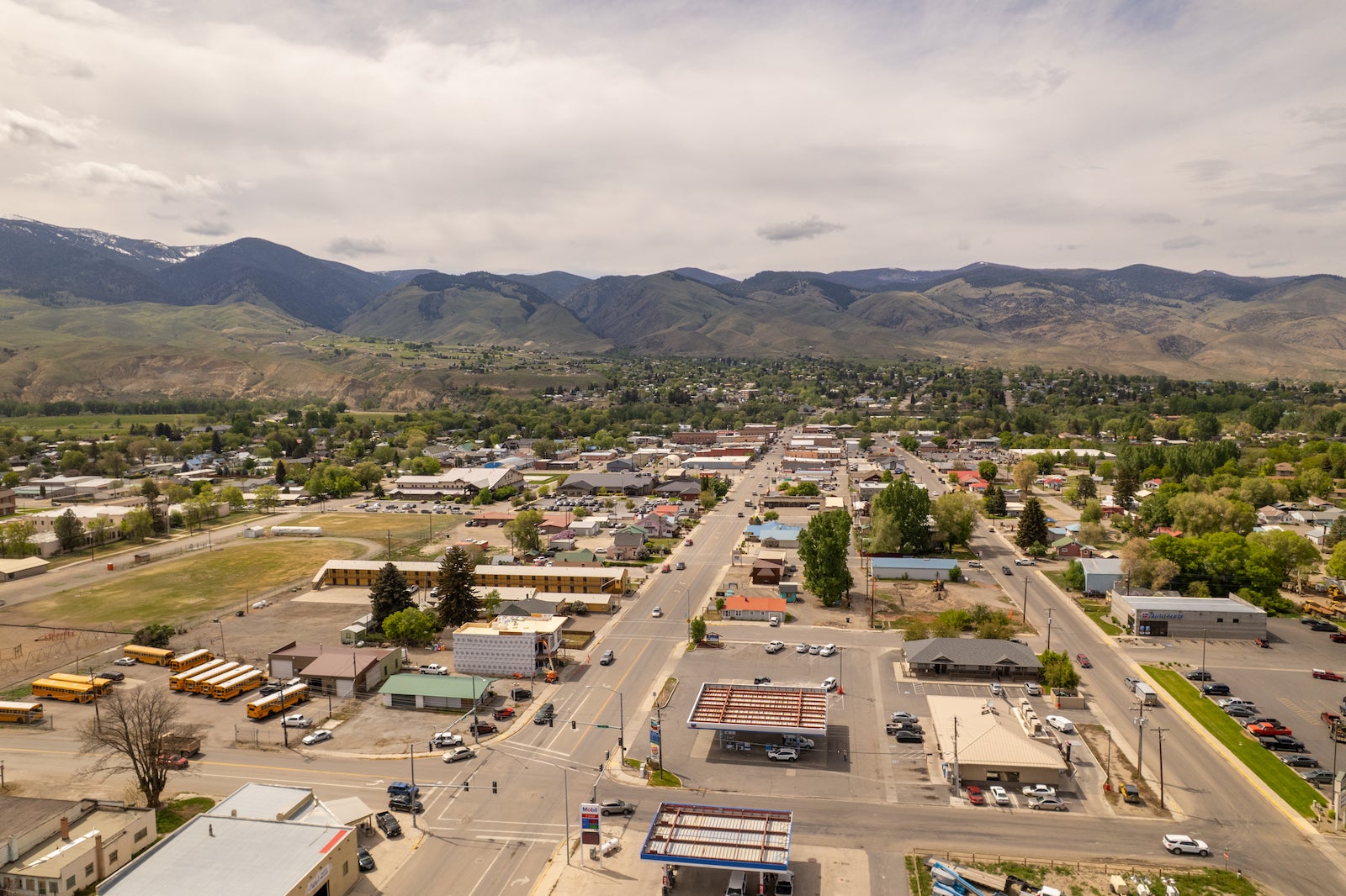Aerial photo of Salmon, ID