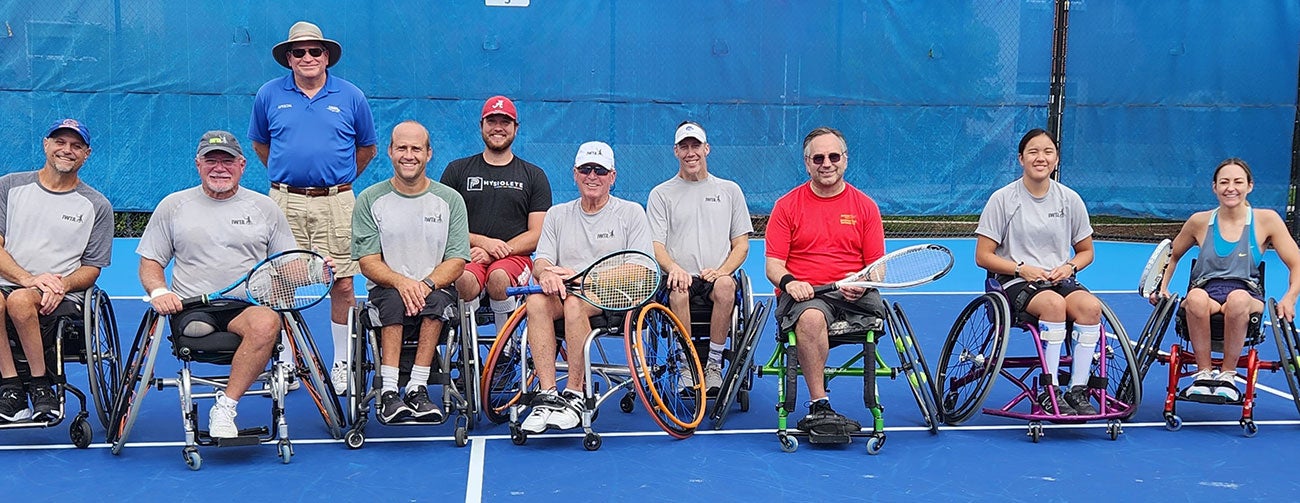 Boise state adaptive athletic tennis team