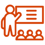 Icon of a teacher while teaching.