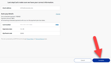 confirmation screenshot