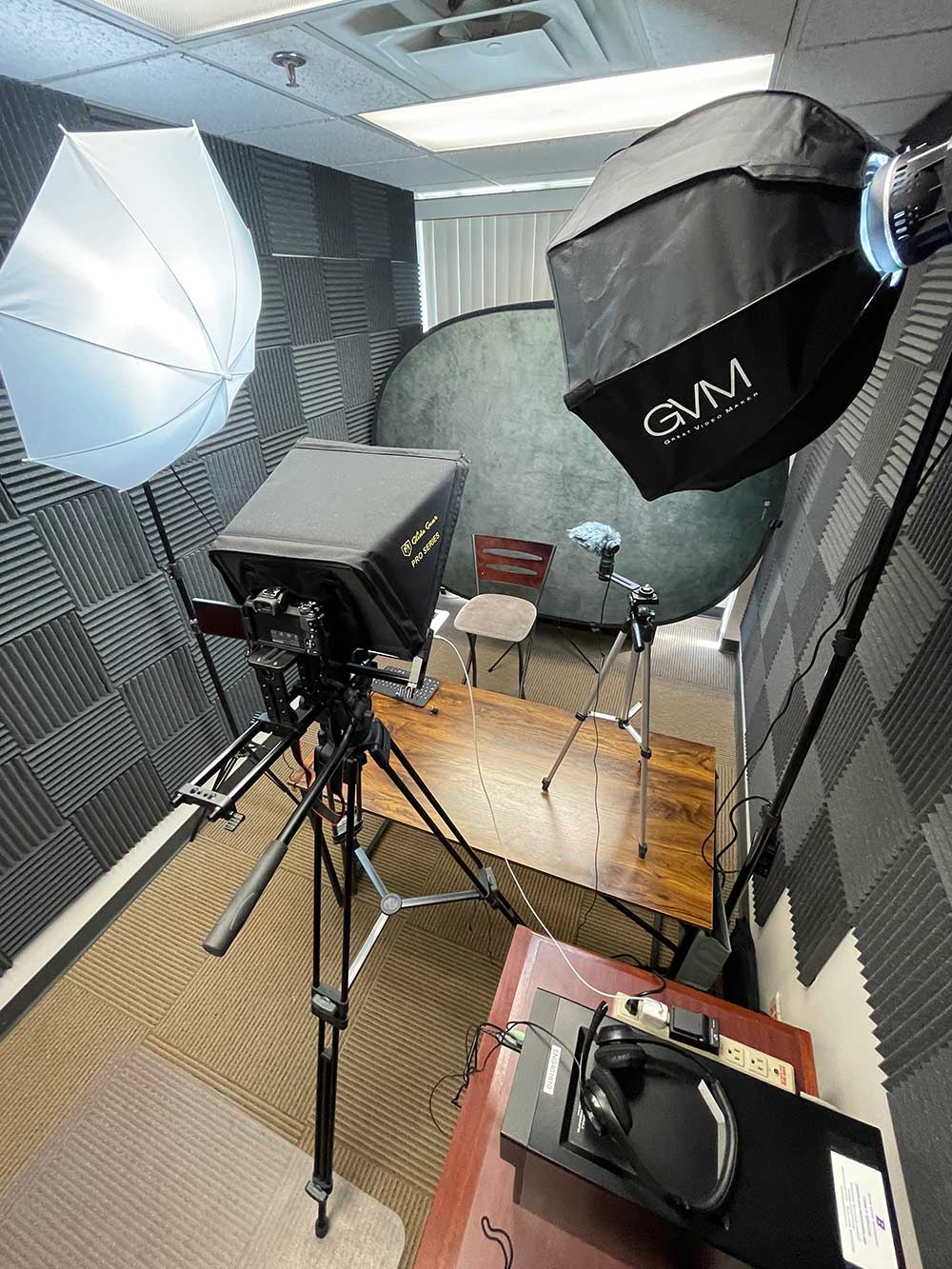 production studio gray background