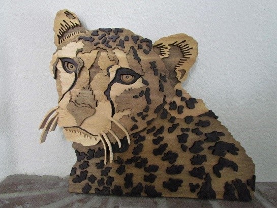 Wooden leopard