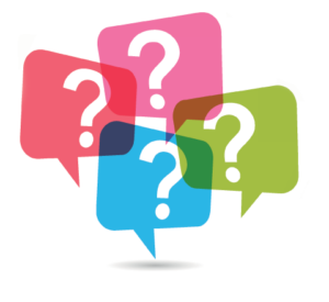Question Marks in Speech Bubbles