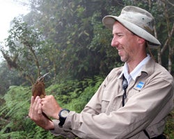 Anderson with long billed bird