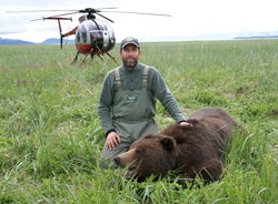 Lewis with hunted bear