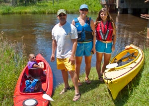Phelps family kayaking