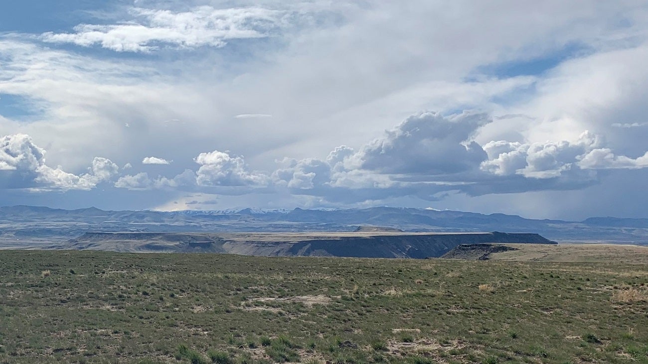 Con Shea Basin in foreground and Owyhee Mountains in background in NCA