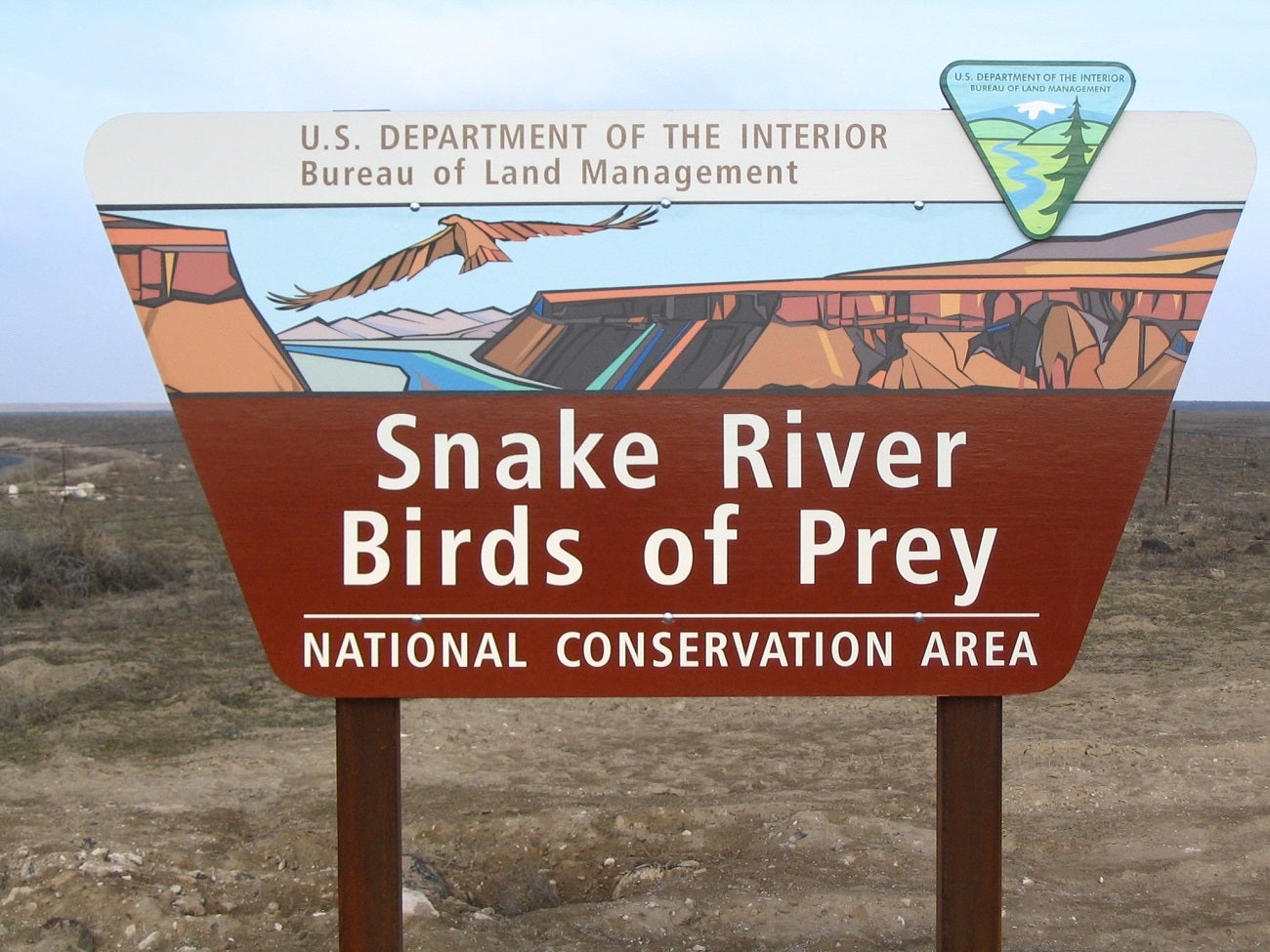 Morley Nelson Snake River Birds of Prey National Conservation Area sign
