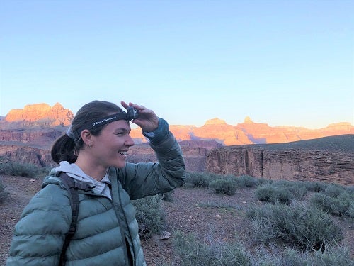 Kirsten Fuller dressed in field gear at Grand Canyon National Park