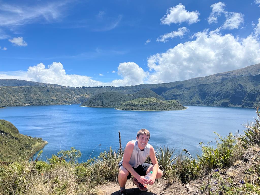 Sean posing near lake