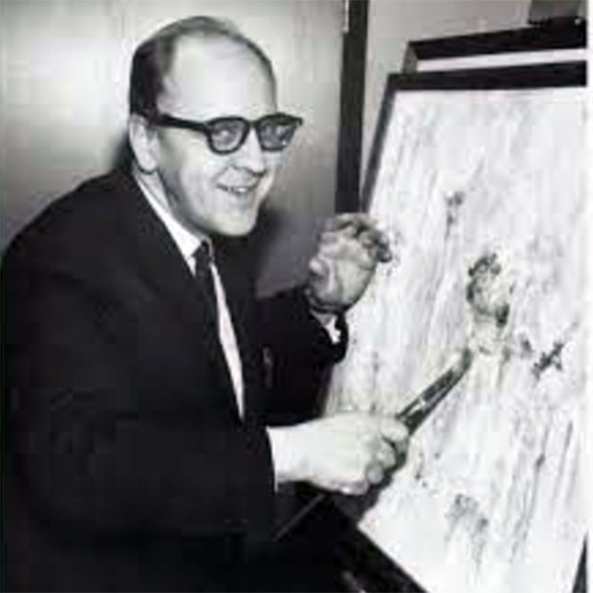 Photo of Louis Peck painting